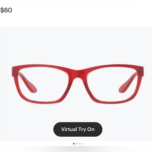 Dresden red eyeglasses frames - size small